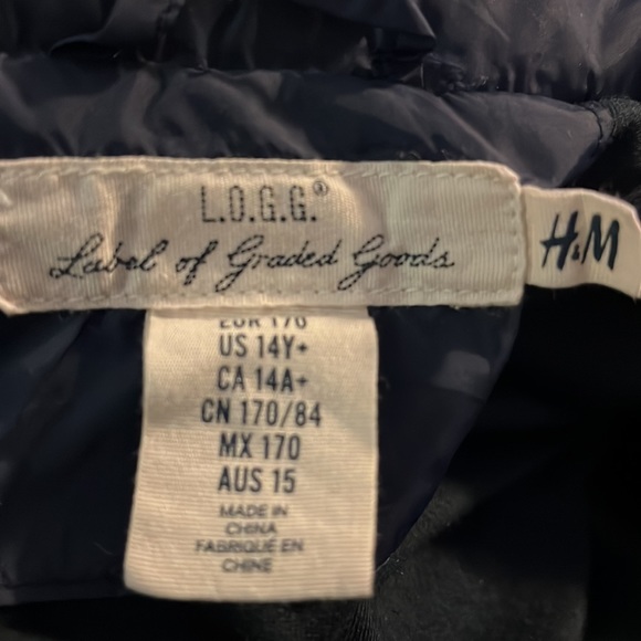 H&M Puffer Coat  with removable hood. Size 14 Youth - Picture 3 of 6